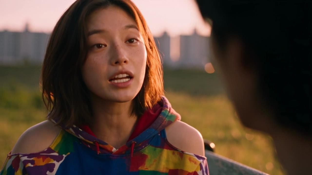 강변 벤치에 무릎을 끌어안고 앉은 여자