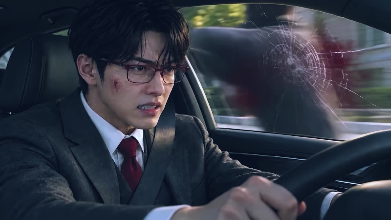 깨진 앞유리 너머의 송시민